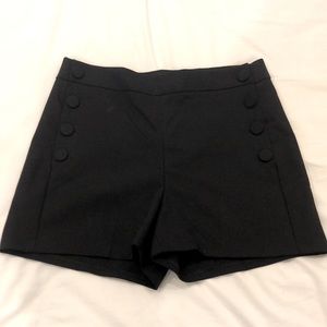 High Rise Black Shorts